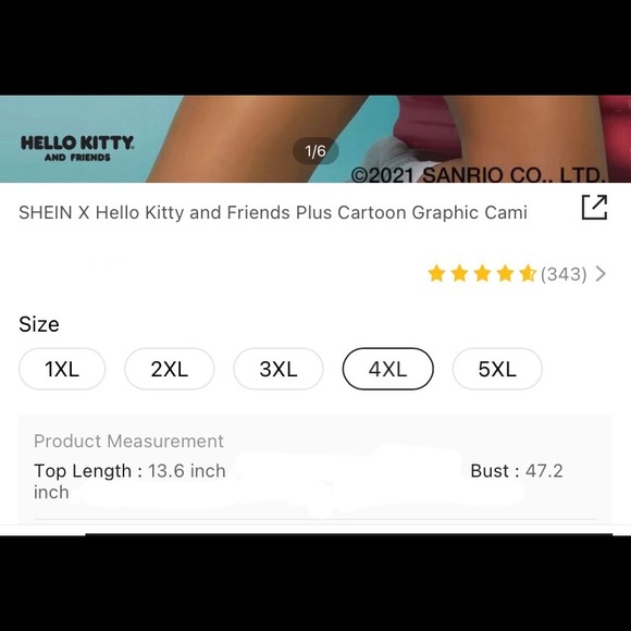 Hello Kitty Black and Red Crop Top - NWT - Picture 6 of 6